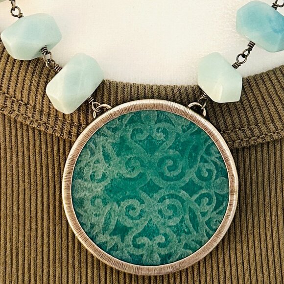 SILPADA BLUE QUARZITE PENDANT  NECKLACE - Picture 2 of 7